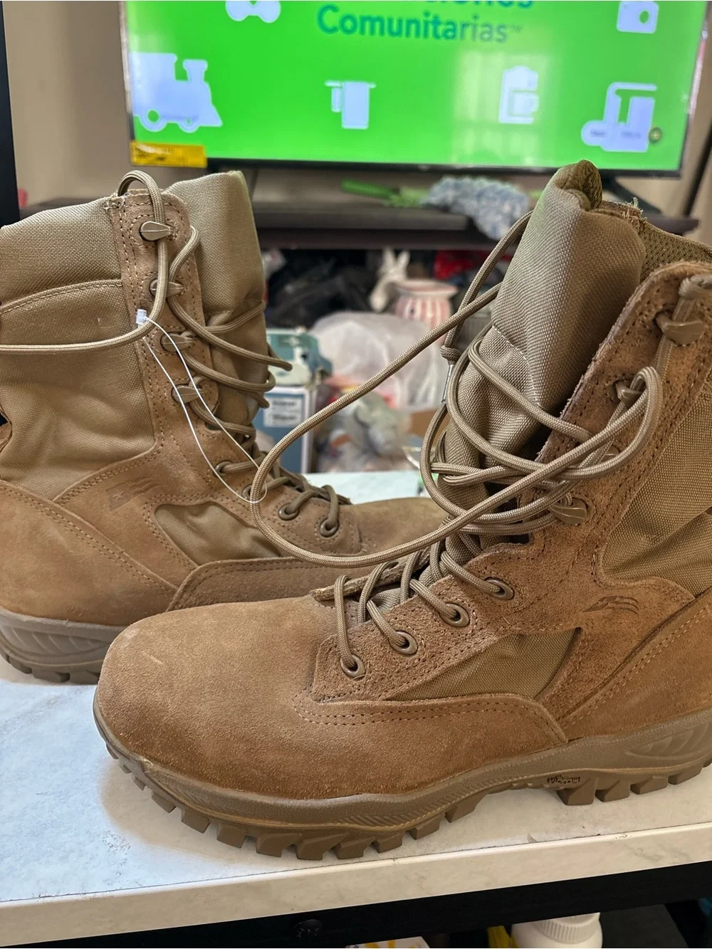 Belleville Tactical Tan Suede Combat Boots